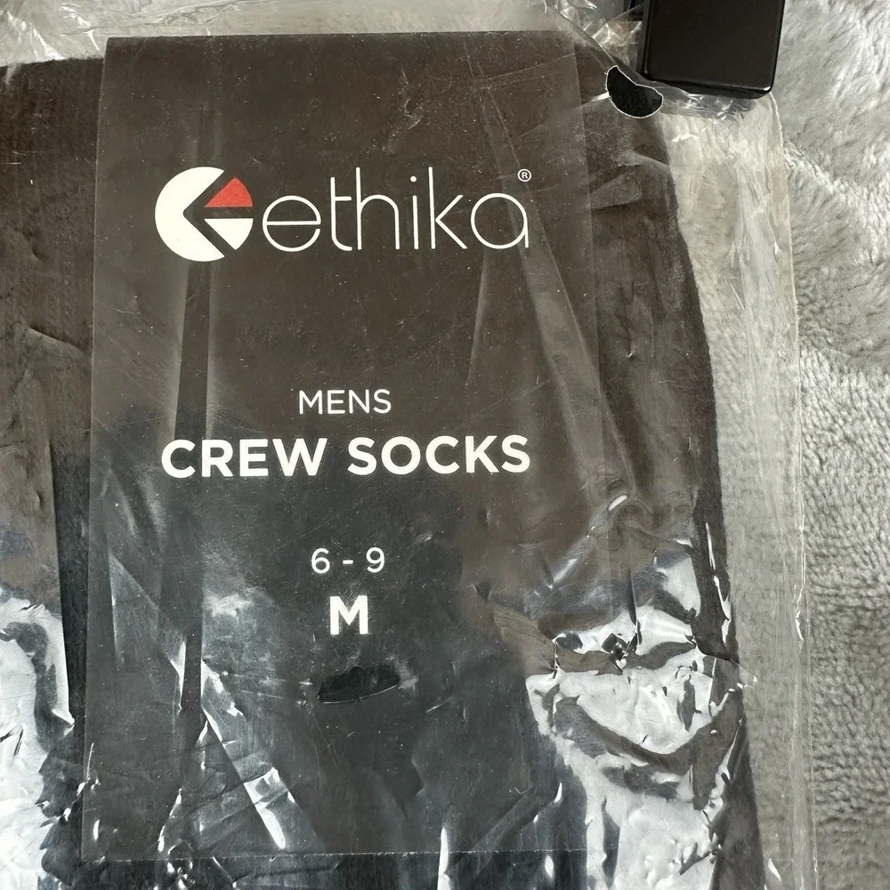 Ethika Crew Socks Men's M 6-9 Black NEW